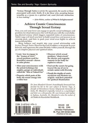 Ecstasy Through Tantra By Dr. Jonn Mumford